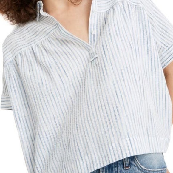 Madewell Tops - Madewell Shirred-Yoke Popover Top NWT Size S